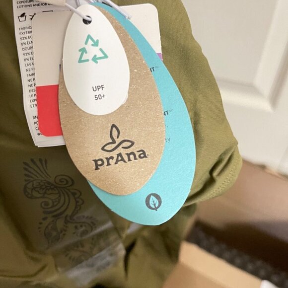 PrAna Womens NWT Olive Green  Emarsee Cheeky UPF 50+ Bikini Bottoms Sz XL - Picture 4 of 10